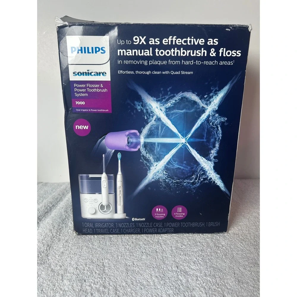 Philips Sonicare 7000 Power Flosser&Toothbrush System White HX3921/40 Bluetooth